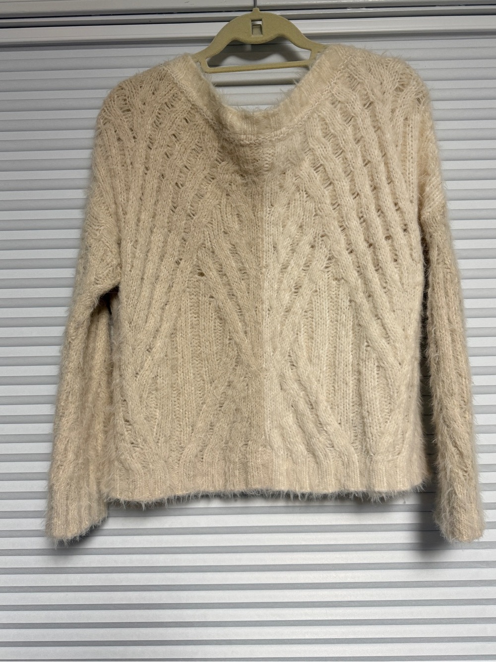Anthropologie Cream Cable Knit Sweater - Picture 2 of 5